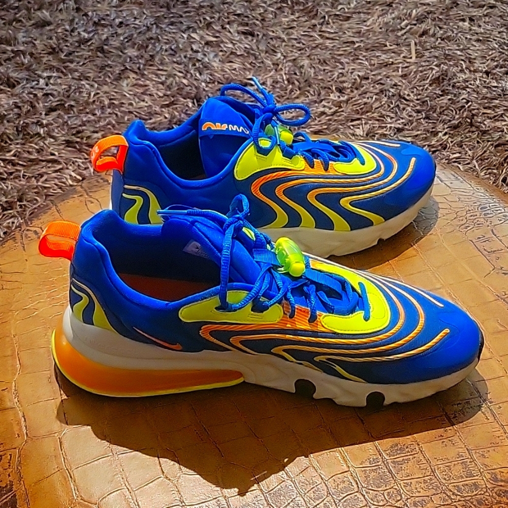 Gently Worn Men's Sneakers. Vibrant Colors
